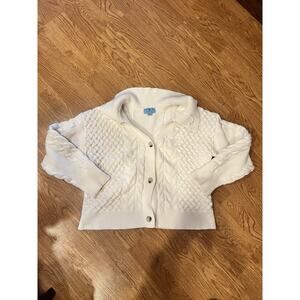Chunky Cable Knit Collared Cardigan CECE quiet Luxury Large